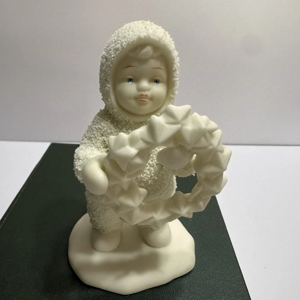 Dept 56 Snowbabies I Made This Wreath Just For You Christmas Angel Wreath W/ Box